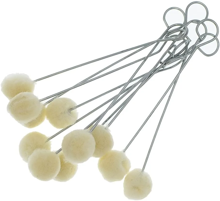 50 Pieces Wool Daubers Ball Brush Leather