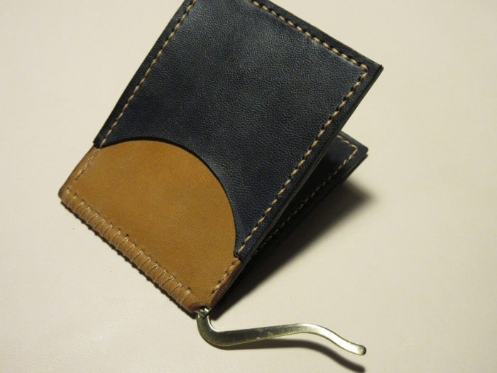 leather money clip wallet