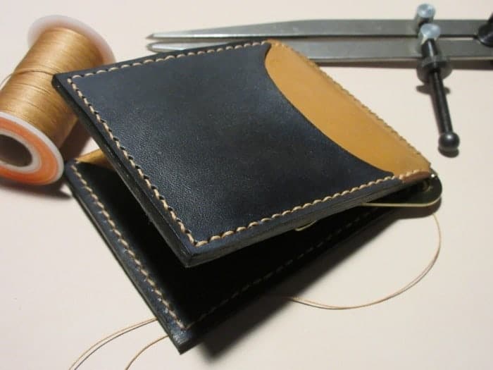 leather money clip wallet