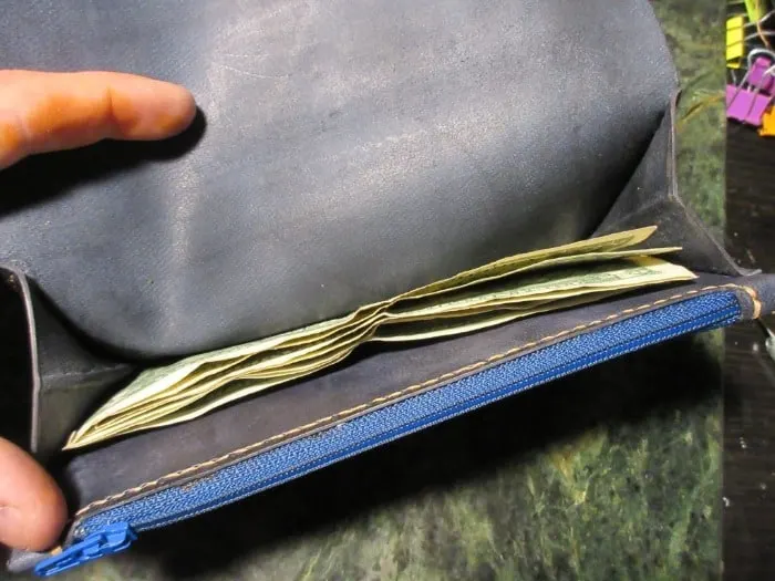 leather biker style wallet