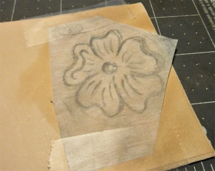 transfering pattern onto leather