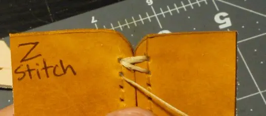 stitch leather by hand