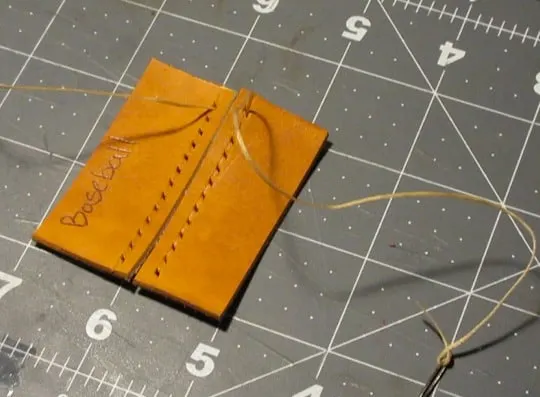 stitch leather by hand