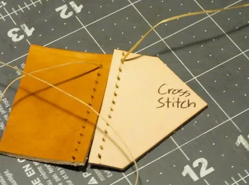 stitch leather by hand
