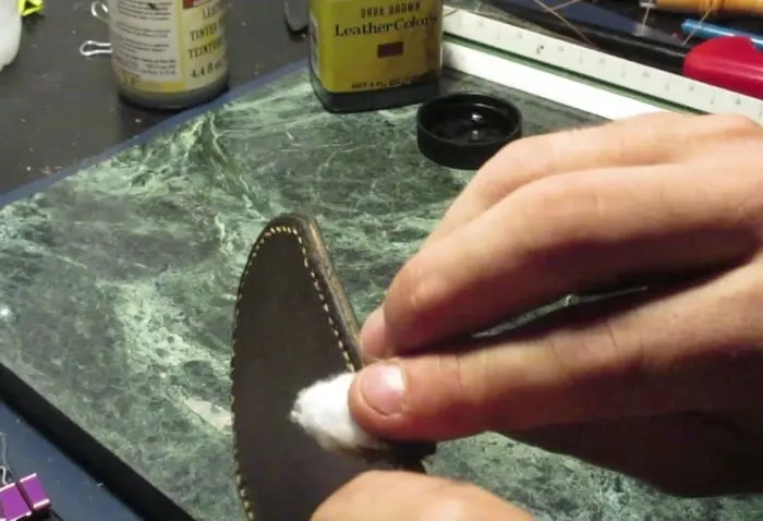 Dyeing Edges OF Pouch