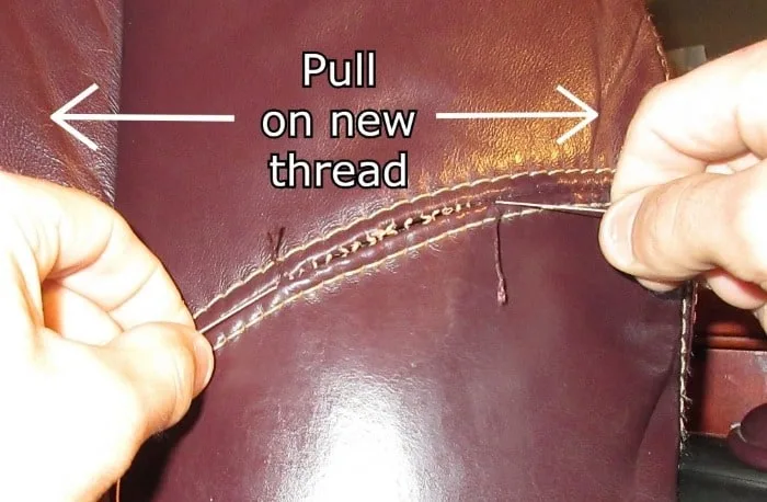 repair leather upholstery seam tip