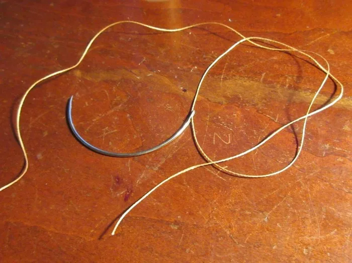 fix broken seem with hook needle