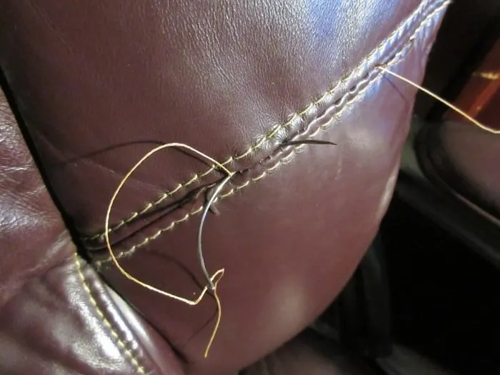 repair leather seam