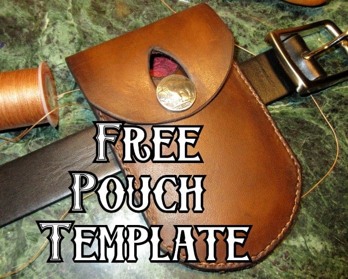 free leather edc pouch template