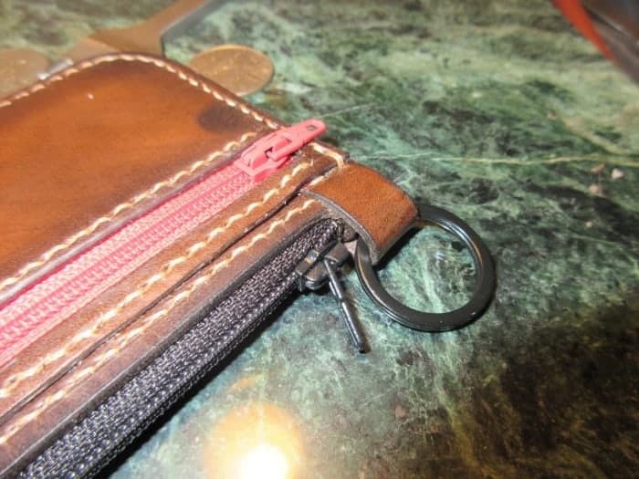 leather zipper wallet