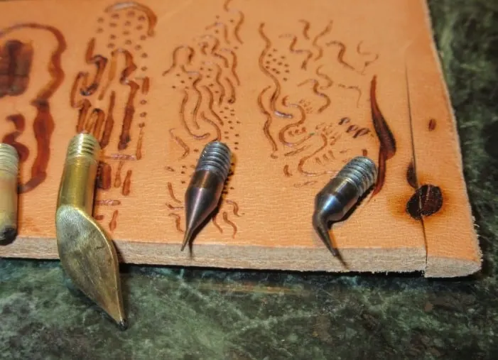 leather burning tips