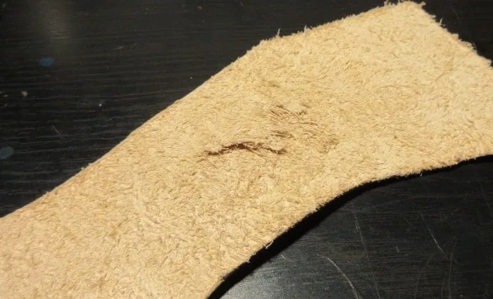Low quality veg-tan leather