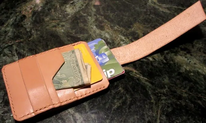 leather pull strap wallet template