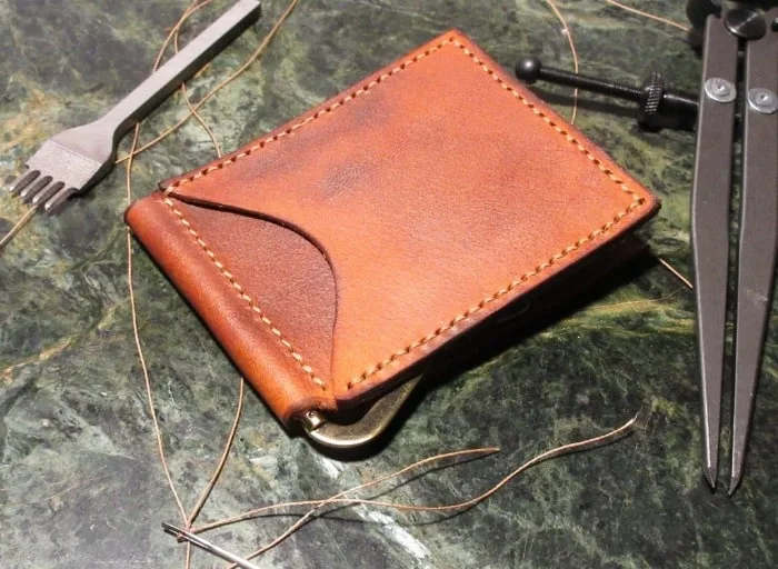 leather money clip wallet