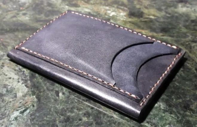 slim leather wallet
