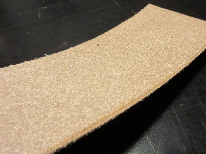 Flesh side of the leather