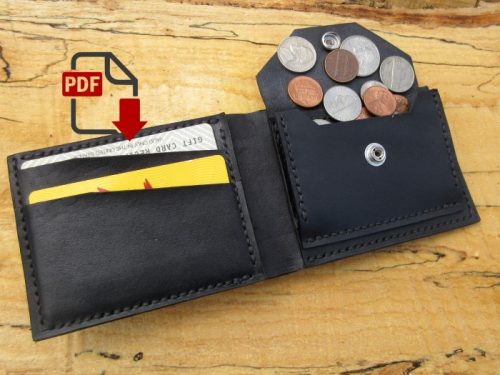 bifold wallet with coin pouch template