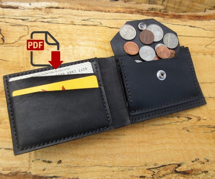 Making a Beautiful + Simple Leather Coin Wallet (PATTERN) 