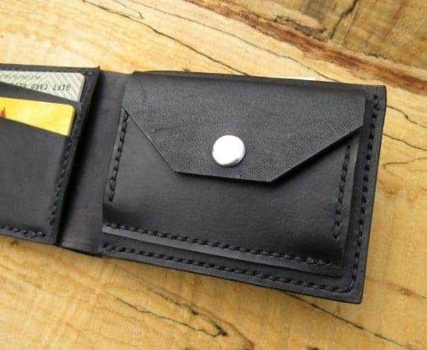 Leather Bifold Wallet With Coin Pouch Template - Maze Leather