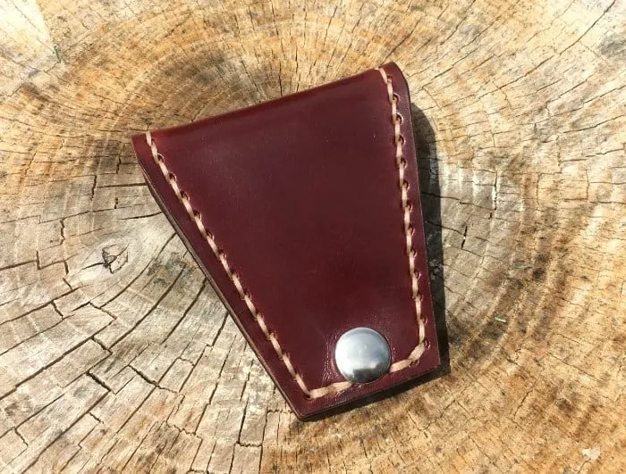 wickett and craig Burgundy traditional harness leather coin pouch