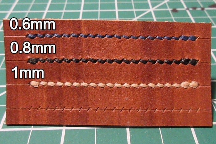 pricking iron thread size guide