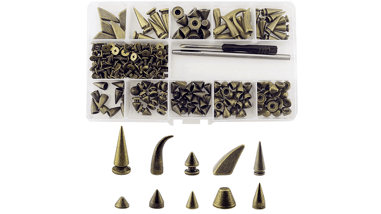 Koristar Assorted Bronze Screw-Back Metal Rivets