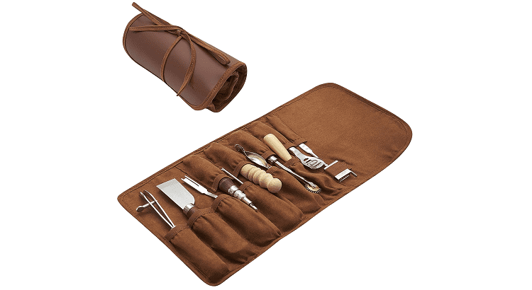 Leather Working Tools and Supplies-11 Piece Set of Professional Leather Tools Kit