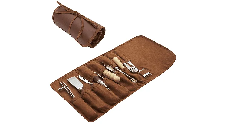 Leather Working Tools and Supplies-11 Piece Set of Professional Leather Tools Kit