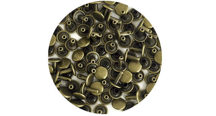 Springfield Leather Company's Antique Brass Medium Double-Cap Rivets