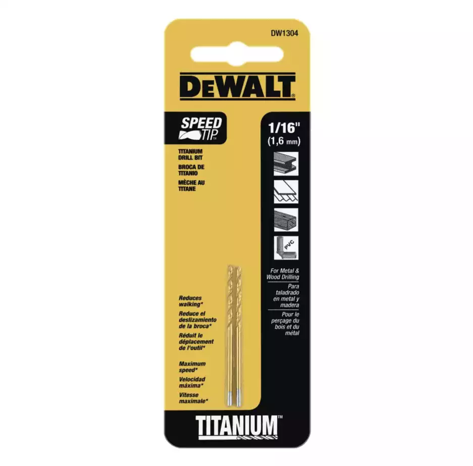 Dewalt DW1304 1/16-Inch Titanium Split Point Twist Drill Bit | Amazon