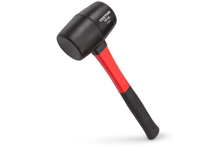 TEKTON 16 oz. Fiberglass Handle Rubber Mallet