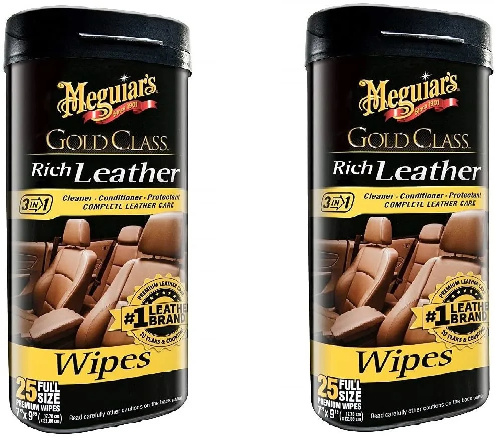 Meguiar's G10900 Gold Class Rich Leather Cleaner & Conditioner Wipes