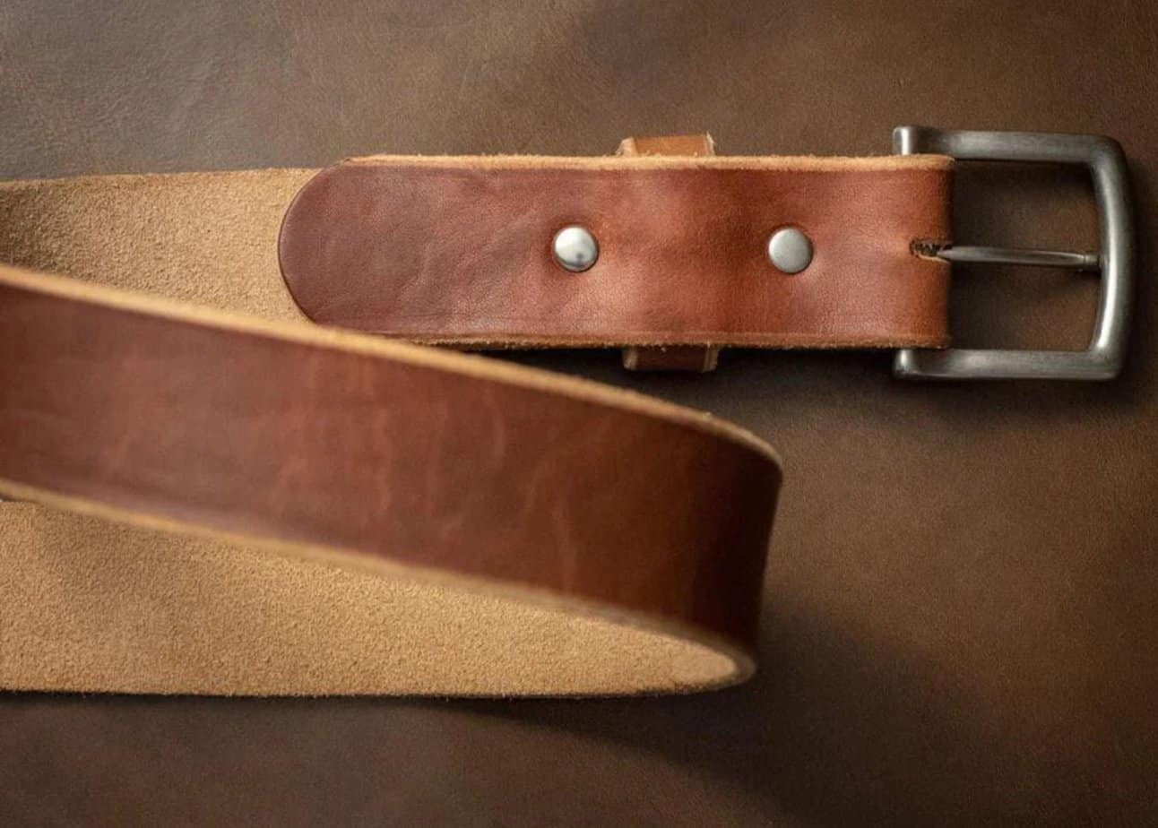 English Tan Burnished Belt 