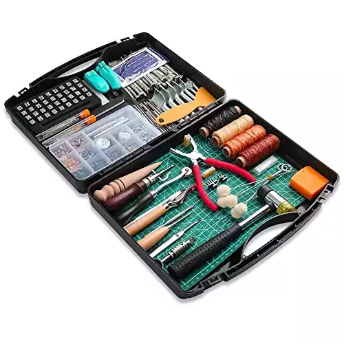 273 Pieces Leather Working Tools and Supplies with Leather Tool Box | Amazon