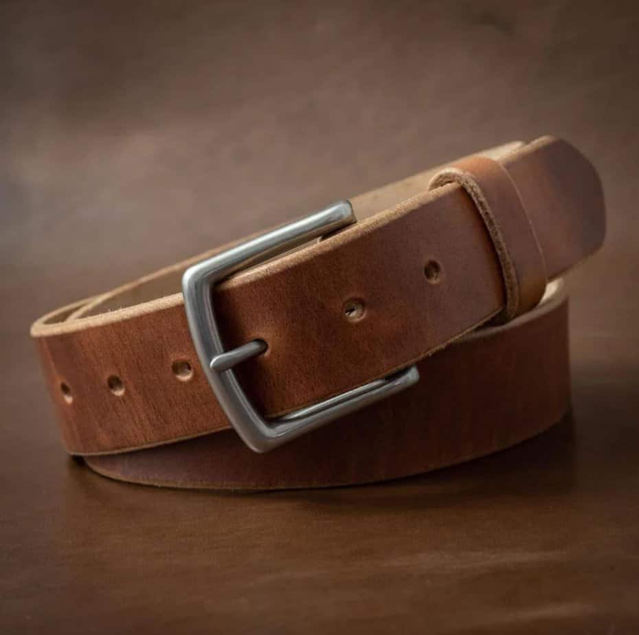 English Tan Burnished Belt 